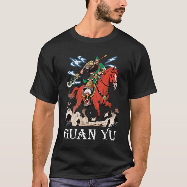 Camiseta A lenda de Guan Yu Men Black (Frente)