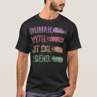 Camiseta A Lenda Do Jet Ski Barco Motorizado Retro Para Mul