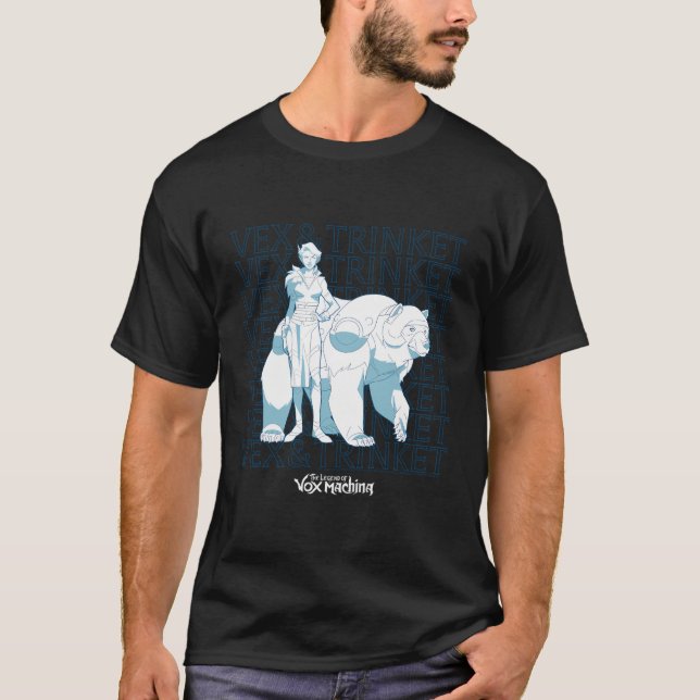 Camiseta A Lenda Do Vox Machina Vex E Trinket (Frente)