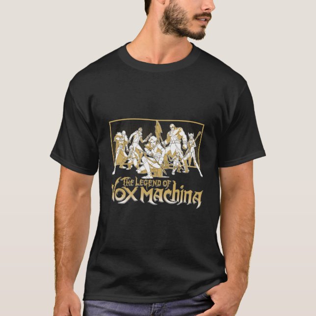 Camiseta A Lenda Dos Principais Caracteres Da Vox Machina L (Frente)