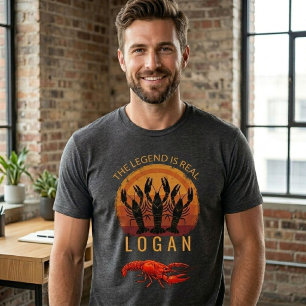 Camiseta A Lenda É Real Nome Personalizado Lagostim Retro