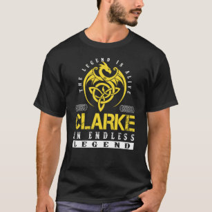 Camiseta A lenda está viva, CLARKE, uma lenda sem fim