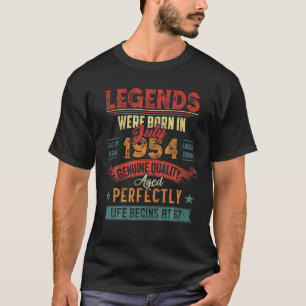 Camiseta A Lenda Foi Nascer Em Julho De 1954, Aos 67 Anos,