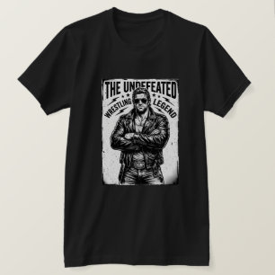 Camiseta A Lenda Invicta da Luta Livre Jaqueta de Couro