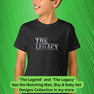 Camiseta A Lenda O Legado Pai Filho Correspondendo