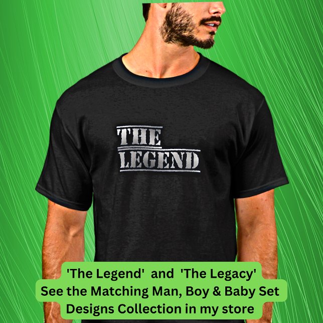 Camiseta A Lenda O Legado Pai Filho Correspondendo (Criador carregado)