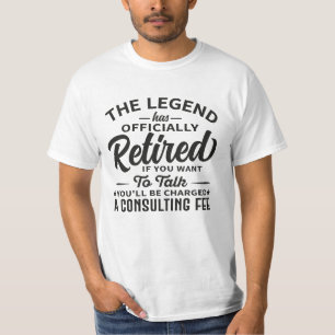 Camiseta A Lenda Oficialmente se Aposentou Divertidas Apose