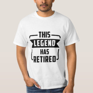 Camiseta a lenda se aposentou
