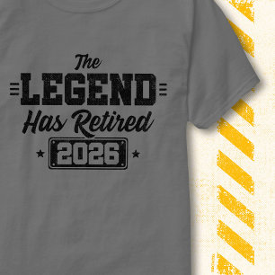 Camiseta A Lenda se Aposentou 2026 Citação Engraçada Retro 