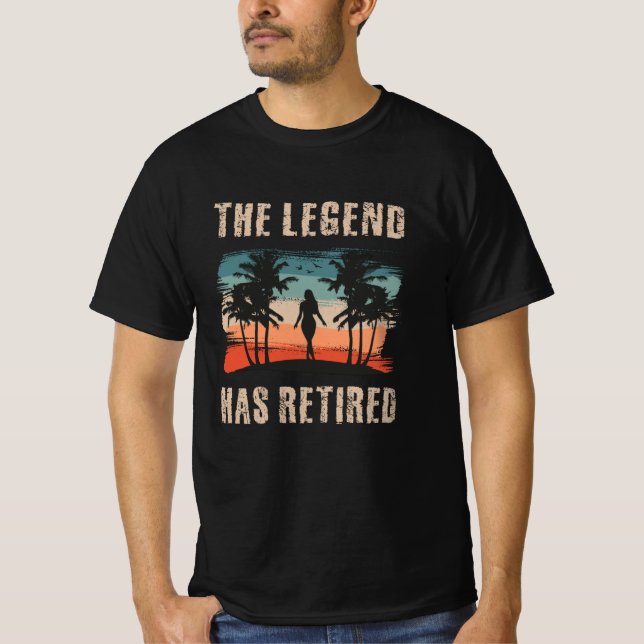 Camiseta A lenda se aposentou, aposentadoria, Retiree (Frente)