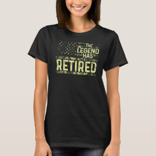 Camiseta A Lenda Se Aposentou Militar Para Homens Mulheres 