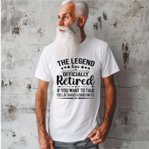 Camiseta A lenda se aposentou oficialmente aposentadoria en