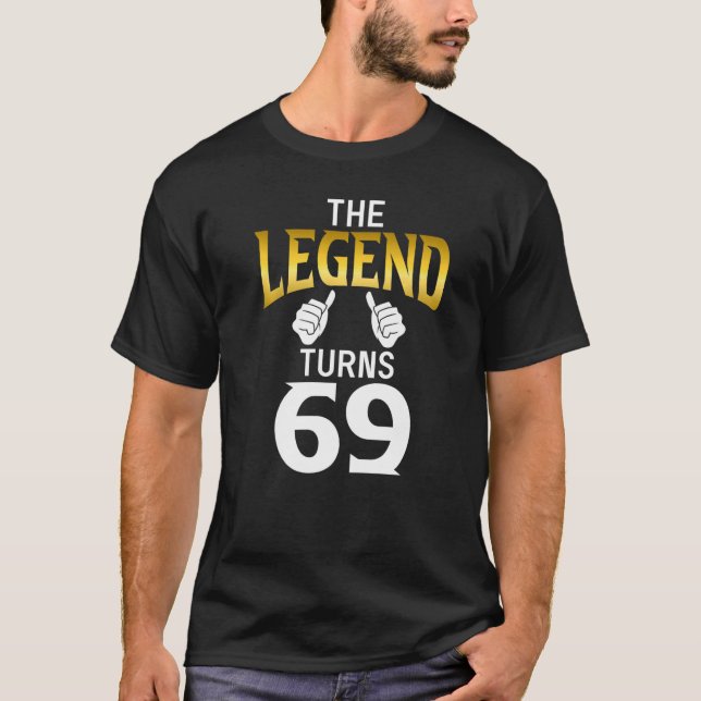 Camiseta A Lenda Torna 69 Aniversário (Frente)