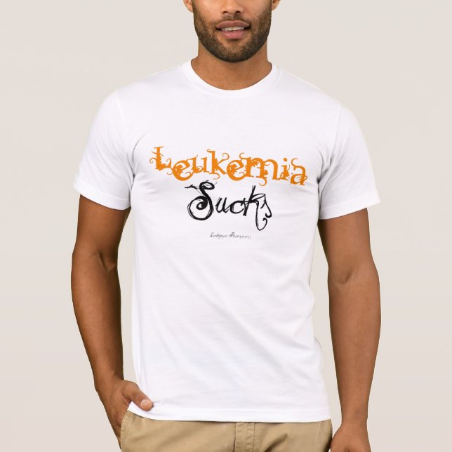 Camiseta A leucemia suga o T (Frente)