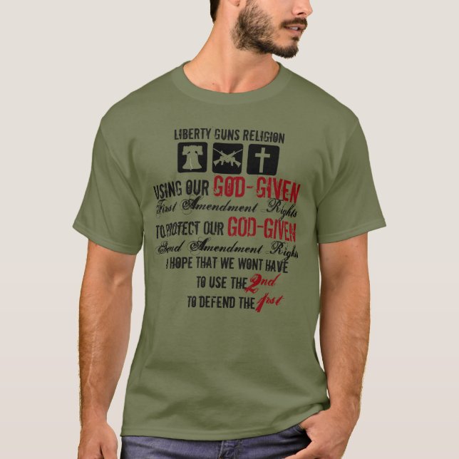 Camiseta A liberdade atira na religião (Frente)