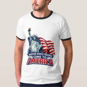 Camiseta A Liberdade Começa Aqui