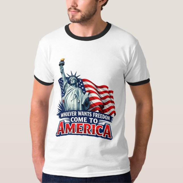 Camiseta A Liberdade Começa Aqui (Frente)