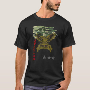 Camiseta A Liberdade da Águia Americana Patriota Justiça