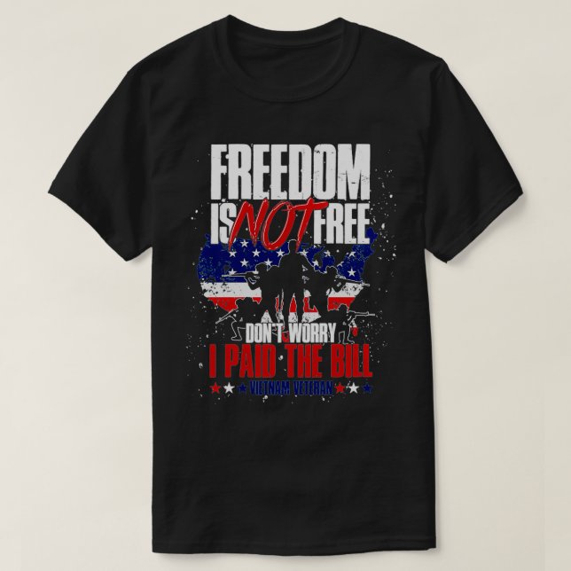 Camiseta A Liberdade De Bandeira Dos EUA Não É Gratuita, Nã (Frente do Design)
