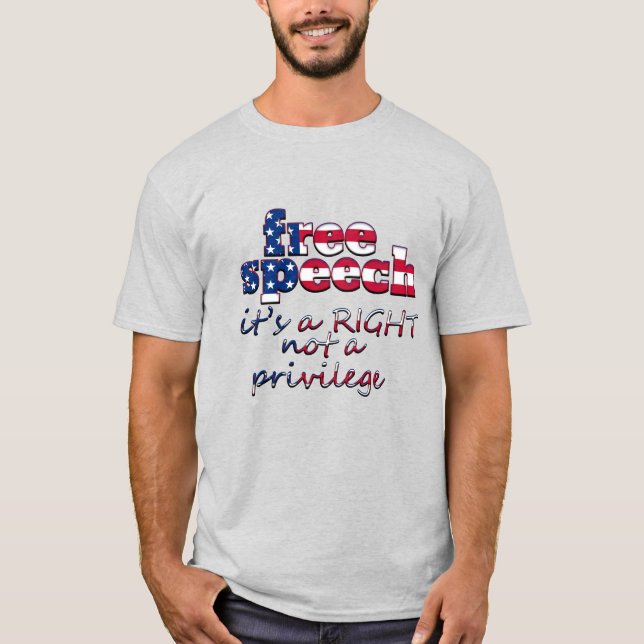 CAMISETA A LIBERDADE DE EXPRESSÃO É UM DIREITO E NÃO UM PRI (Frente)