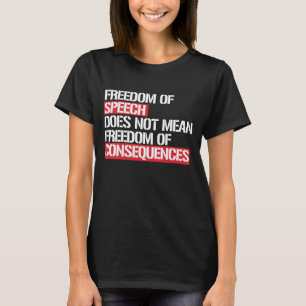 Camiseta A liberdade de expressão não significa a liberda