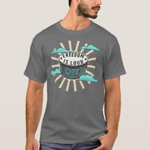 Camiseta A Liberdade Do Tambor De Bongo É Um Lover De Músic