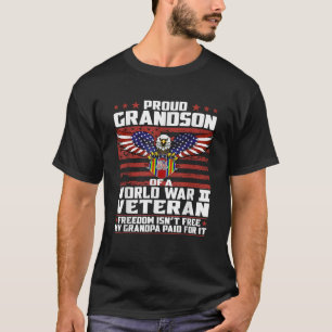 Camiseta A Liberdade Não É Grátis Neto Orgulhoso De Um Vete