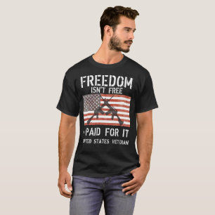 Camiseta A liberdade não é I livre pago por ela! Veterano