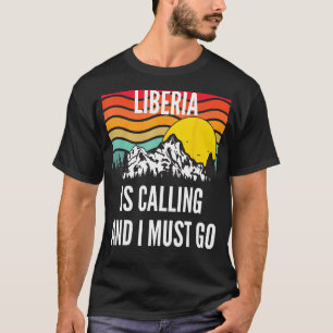 Camiseta A Libéria Está Ligando E Eu Preciso Ir, Wavy Sunse