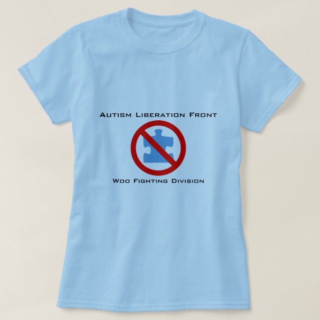 Camiseta A libertação do autismo corteja a luta (Frente do Design)
