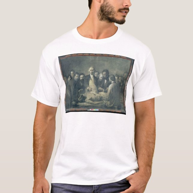 Camiseta A lição da anatomia do doutor Velpeau (Frente)