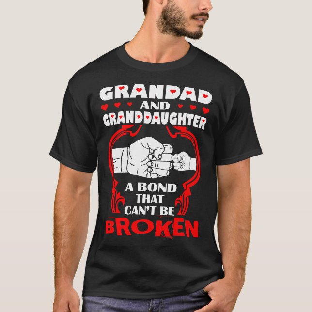 Camiseta A ligação do Grandad e da neta que chanfra (Frente)