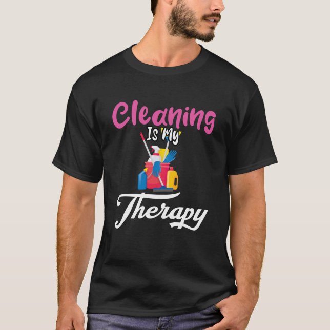 Camiseta A Limpeza Da Terapia Da Flor É A Minha Terapia. (Frente)