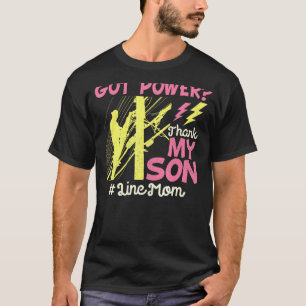 Camiseta A Lineman Electric Mãe Conseguiu Obrigado Para O M