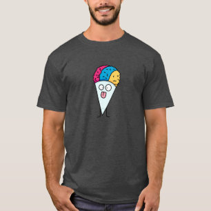 Camiseta A língua do cone da neve para fora ventila o sabo