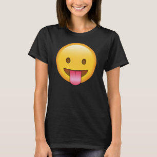Camiseta A Língua-Para fora Emoji caçoa o t-shirt