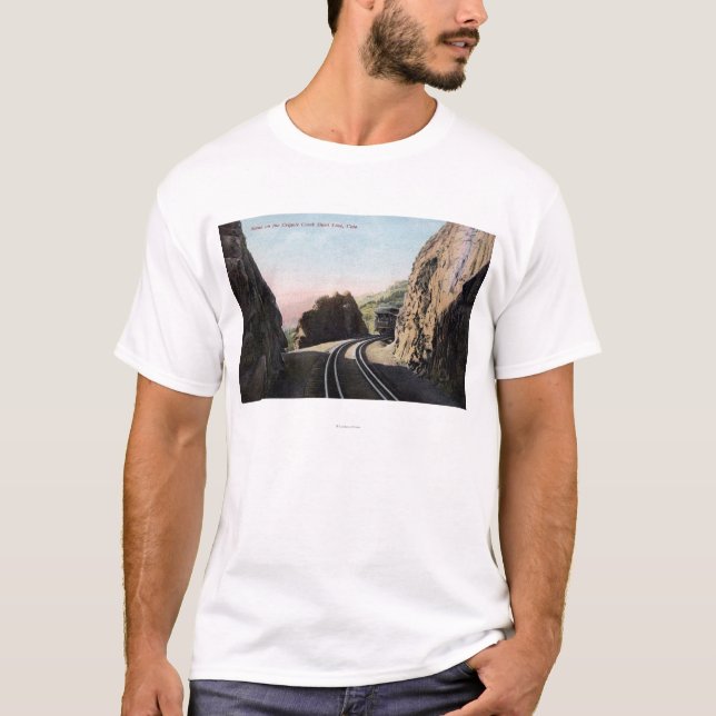 Camiseta A linha curta carro de estrada de ferro (Frente)