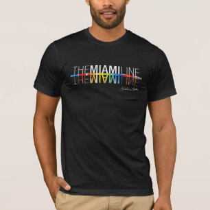 Camiseta A linha de Miami, homens do t-shirt de Rockne