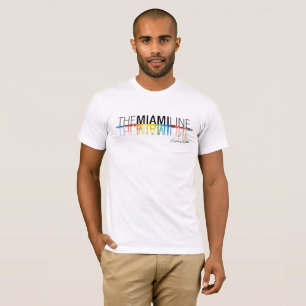 Camiseta A linha de Miami, homens do t-shirt de Rockne