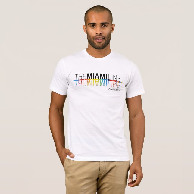 Camiseta A Linha Miami, Rockne Krebs de Camiseiros Brancos (Frente Completa)