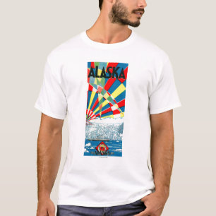 Camiseta A linha poster de Alaska do navio a vapor