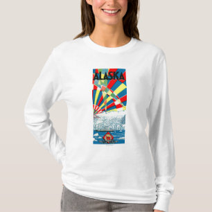 Camiseta A linha poster de Alaska do navio a vapor