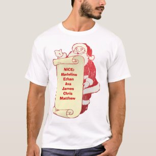 Camiseta A lista a mais agradável de Santa - personalizada