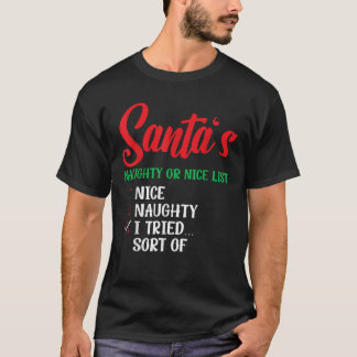 Camiseta A Lista de Quem se Porta Mal ou Bem do Papai Noel