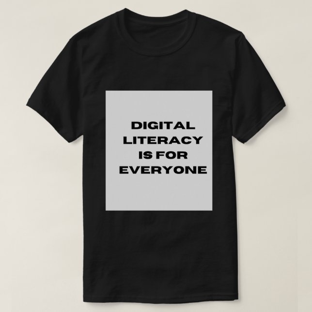 Camiseta A literacia digital é para todos (Frente do Design)