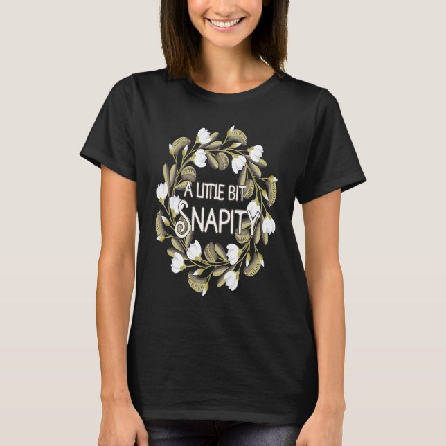 Camiseta A little bit Snapity venus fly trap plant wreath   (Frente)