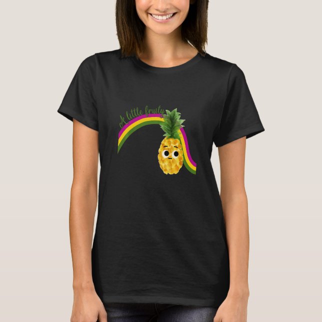 Camiseta A little fruity with pineapple and rainbow for pri (Frente)