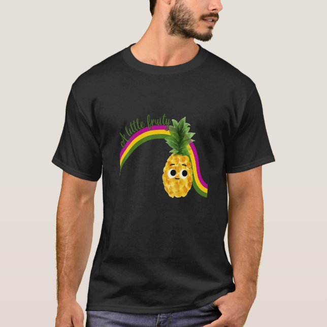 Camiseta A little fruity with pineapple and rainbow for pri (Frente)