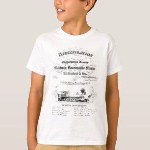 Camiseta A locomotiva de Baldwin funciona 1868