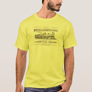 Camiseta A locomotiva de vapor dos ribeiros funciona 1890